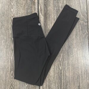 Black lululemon Leggings with ribbed detail size 6